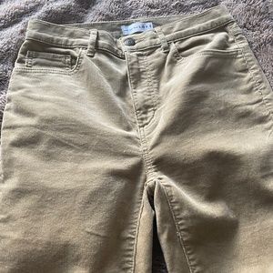 Loft Skinny Corduroy Pants in Light Tan